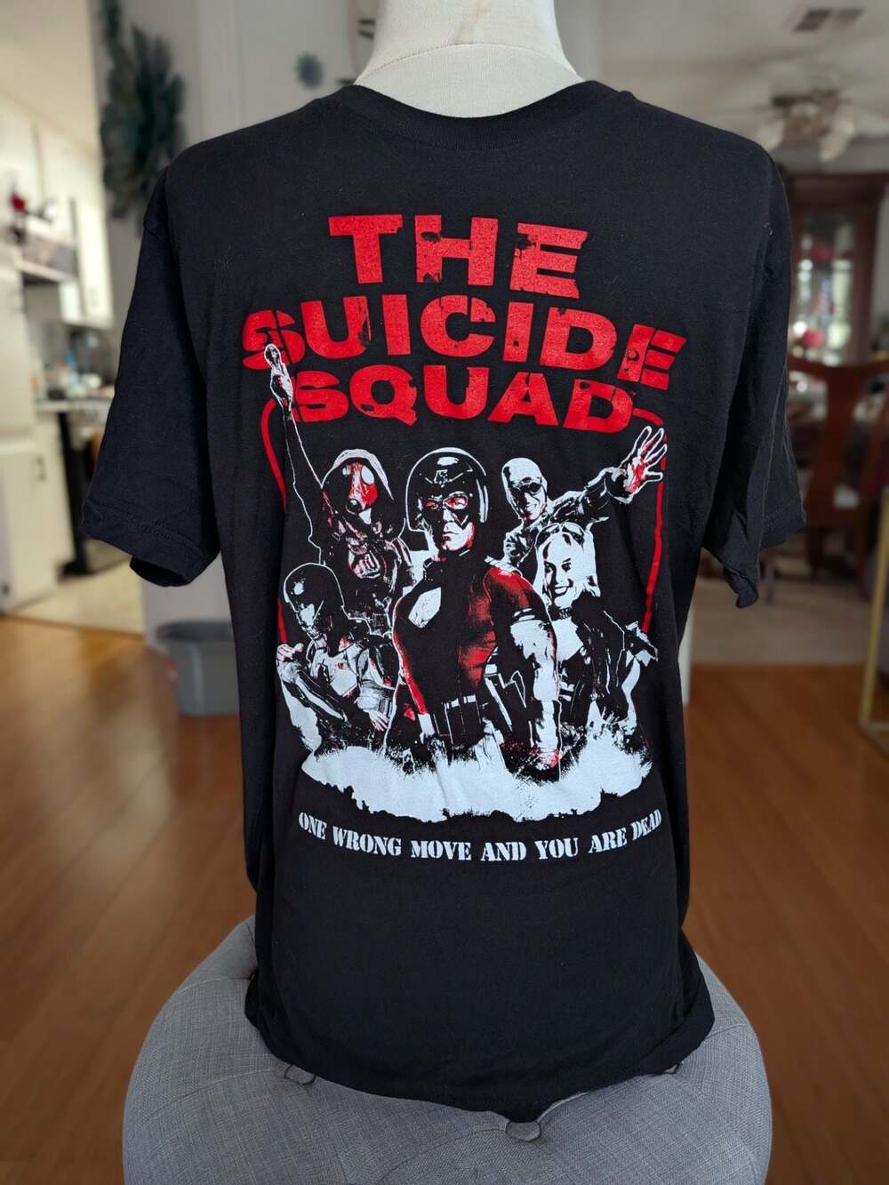 DC Comics The Suicide Squad Movie Character Graphic T-Shirt Black Medium